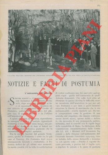 GERELLI Attilio - - Notizie e fatti di Postumia.