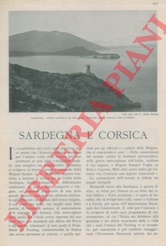 BOGNETTI G. - - Sardegna e Corsica.