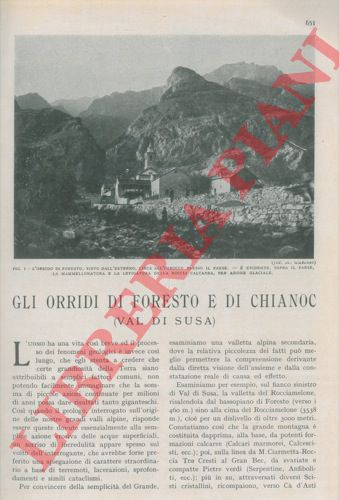 SACCO Federico - - Gli orridi di Foresto e di Chianoc (Val di Susa).