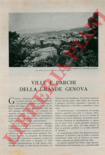 CAPPELLINI Antonio - - Ville e parchi della grande Genova.