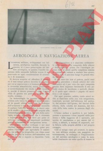 F. P. - - Aerologia e navigazione aerea.