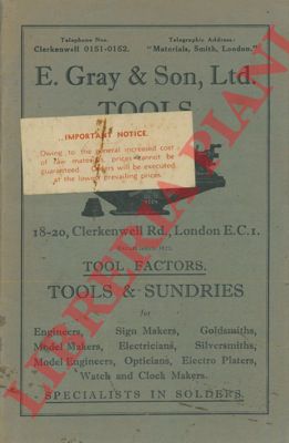E. Gray & Son, Ltd - - Tools & sundries.