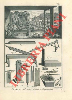 Encyclopedie mthodique - Dictionnaire des Manufactures & Arts par R. de la Platire - - Chanure et Lin, culture et preparations.