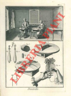 Encyclopedie mthodique - Dictionnaire des Manufactures & Arts par R. de la Platire - - Dentelles, blondes & points.