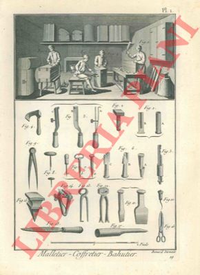 Encyclopedie mthodique - Dictionnaire des Manufactures & Arts par R. de la Platire - Travail sur les peaux et cuirs - - Malle, malletier-coffretier-bahutier.