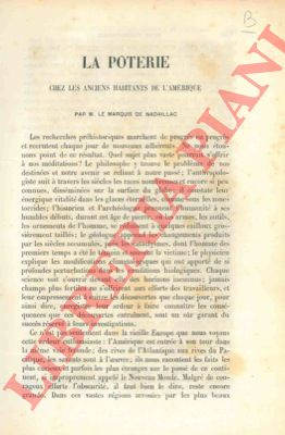 NADAILLAC de, Marquis - - La poterie chez les anciens habitants de l'Amrique.