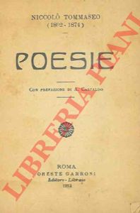 TOMMASEO Niccol - - Poesie.