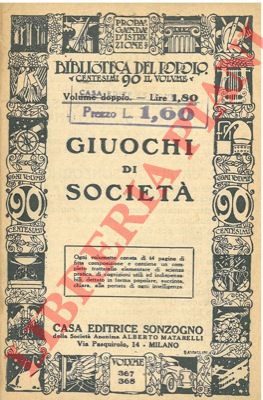 - - Giuochi di societ.