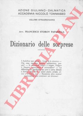STOROV PAPARELLA Francesco - - Dizionario delle sorprese.