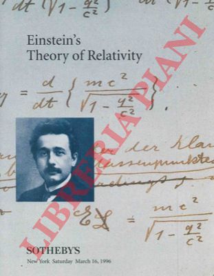 SOTHEBY'S - - Einstein's theory of relativity.