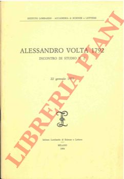 - - Alessandro Volta. Incontro di studio N.2. 22 gennaio 1993.