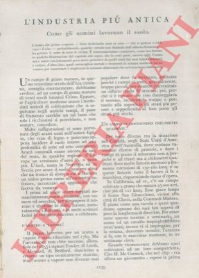 - - L'industria pi antica. Come gli uomini lavorano il suolo.