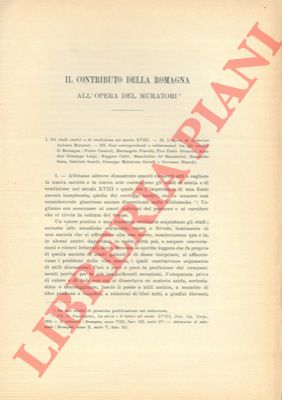 GASPERONI Gaetano - - Il contributo della Romagna all'opera del Muratori.