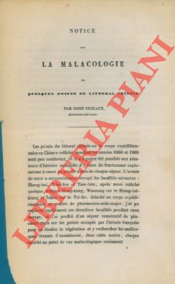 DEBEAUX Odon - - Notice sur la malacologie de quelques points du littoral chinois.
