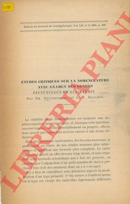 DAUTZENBERG Ph. & DOLLFUS G.F. - - Etudes critiques sur la nomenclature avec examen des genres Pectunculus et Glycimeris.