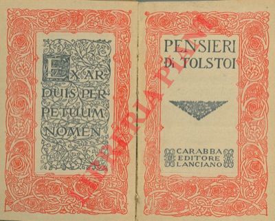 TOLSTOI - - Pensieri.