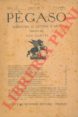 AA. VV. - - Pgaso. Rassegna di lettere e arti. 1929.