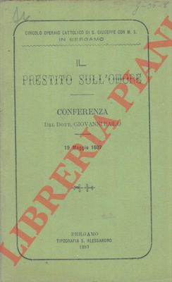 BAILO Giovanni - - Il prestito sull'onore.
