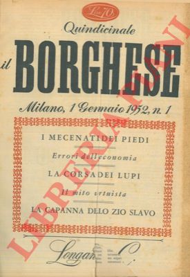 - - Il borghese. Quindicinale. 1952.