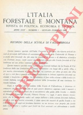 - - L'Italia forestale e montana.