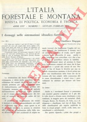 - - L'Italia forestale e montana.