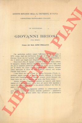 POLLACCI Gino - - In ricordo di Giovanni Briosi.