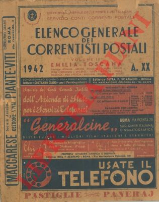 - - Elenco generale dei correntisti postali. Emilia - Toscana.