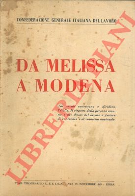 CGIL - - Da Melissa a Modena.