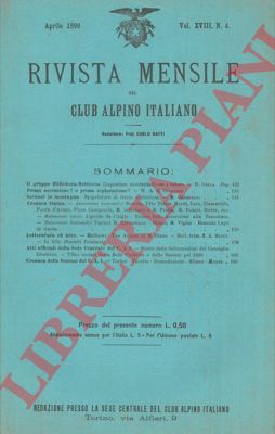 (RATTI Carlo) - - Club Alpino Italiano. Rivista mensile.