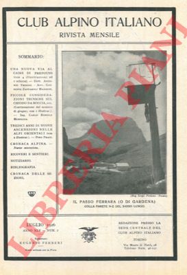 (FERRERI Eugenio) - - Club Alpino Italiano. Rivista mensile.