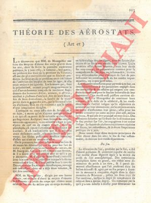 Encyclopedie mthodique - - Art et thorie des arostats. - Art d'observations du thermomtre.