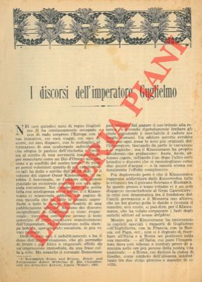 HERMANN - - I discorsi dell'Imperatore Guglielmo.