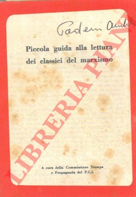 - - Piccola guida alla lettura dei classici del marxismo.