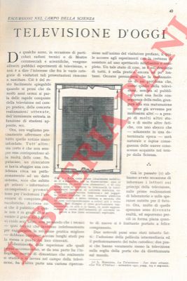 BONACOSSA Luciano - - Televisione d'oggi. I.