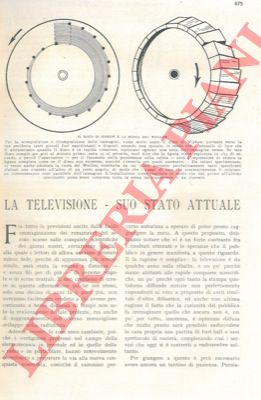 BONACOSSA Luciano - - La televisione. Suo stato attuale.