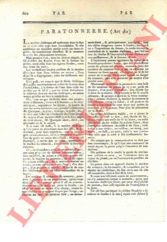 Encyclopedie mthodique - - Art du paratonnerre.
