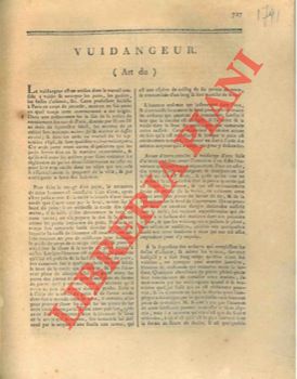 Encyclopedie mthodique. - Art du vuidangeur.