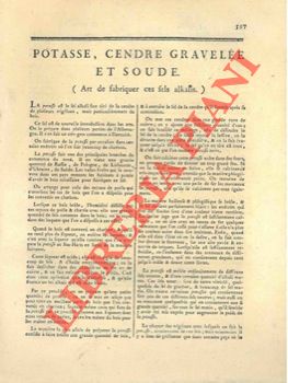 Encyclopedie mthodique - - Potasse, cendre gravele et soude (Art de fabriquer ces sels alkalis).