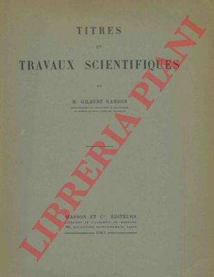 RANSON Gilbert - - Titres et travaux scientifiques.