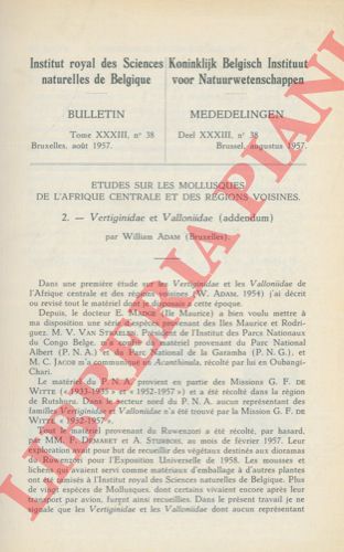 ADAM William - - Vertiginidae et Valloniidae (addendum).