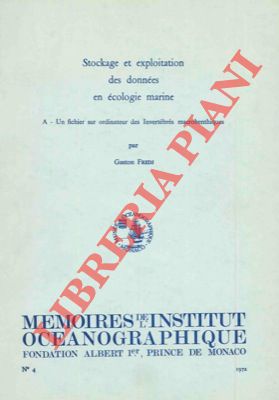 FREDJ Gaston - - Stockage et exploration des donnes en cologie marine. A - Un fichier sur ordinateur des Invertbrs macrobenthiques.