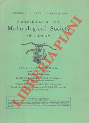- - Proceedings of the Malacological Society of London. Vol. 41, (Part 1/3 : completo) 1974