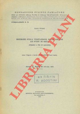 FERRI Sara - - Ricerche sulla vegetazione delle colline ad ovest di Siena (Poggio S. Pio in Lecceto).