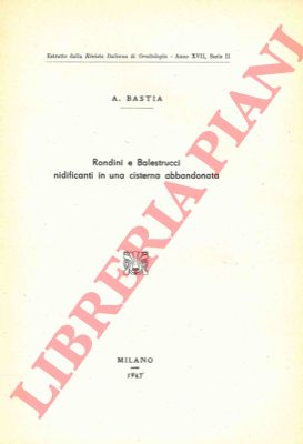 BASTIA A. - - Rondini e Balestrucci nidificanti una cisterna abbandonata.