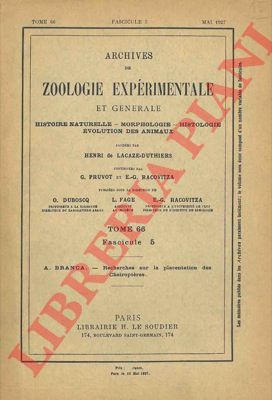 BRANCA A. - - Recherches sur la placentation des Cheiroptres.