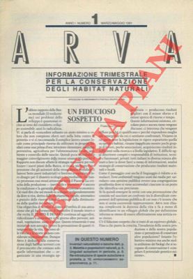 - - ARVA. Informazione trimestrale per la conservazione degli habitat naturali.