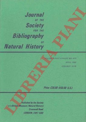 - - International Conference on the History of Museums and Collections in Natural History. Lavori su: Firenze, Praga, Monaco, Liverpool, Varsavia, Swainson, Cuming, Wallace, Darwin, Hagenbeck, Ward, ecc.