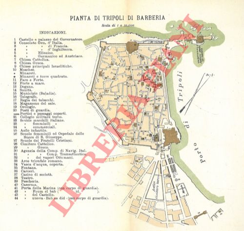 - - Manualetto per l'Ufficiale in Tripolitania. Carte e schizzi topografici.