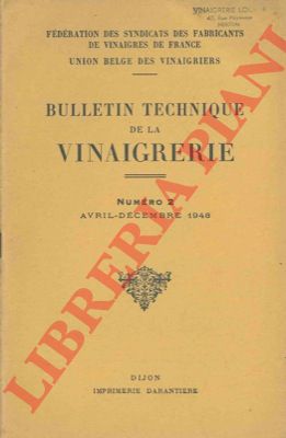 - - Bulletin technique de la vinagrerie.