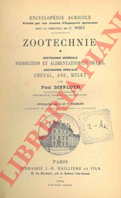 DIFFLOTH Paul - - Cheval, ane, moulet. (Zootechnie gnrale. Production et alimentatio du btail. Zootechnie spciale).